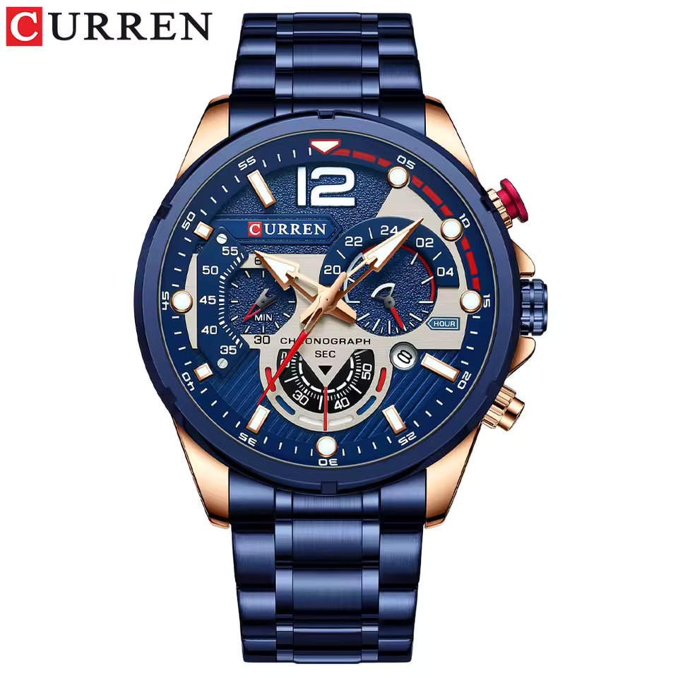 CURREN Quartz Men’s Watch Sport Waterproof