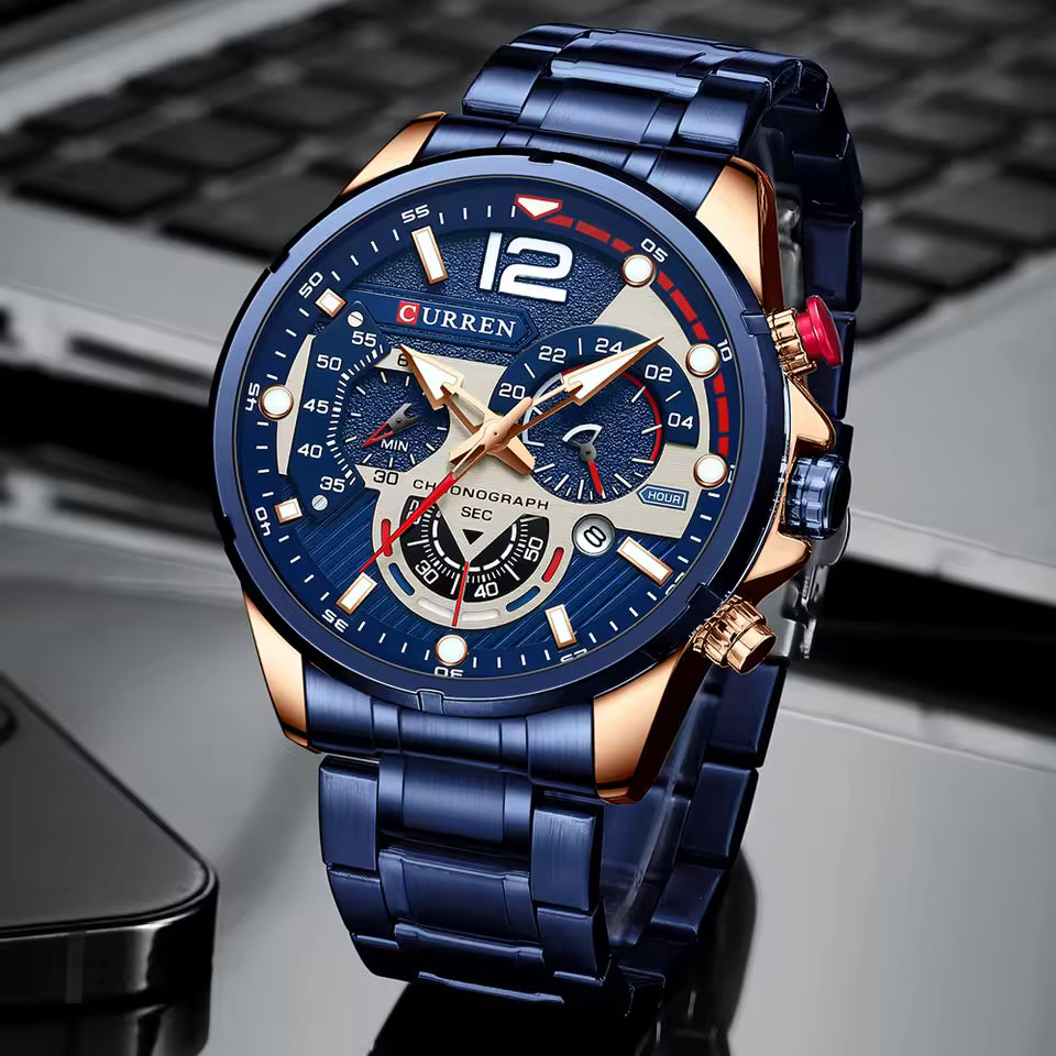 CURREN Quartz Men’s Watch Sport Waterproof